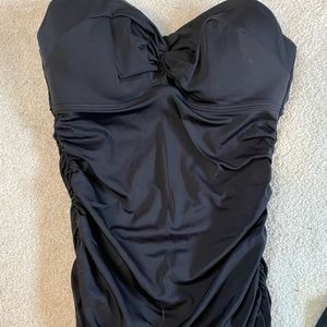 Victorias secret black sexy strapless bathing suit top 36D